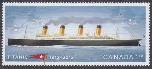 Canada  -  #2535i  TITANIC From Souvenir Sheet - MNH