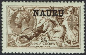 NAURU 1916 KGV SEAHORSES 2/6 DE LA RUE PRINTING