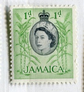 JAMAICA; 1953 early QEII Pictorial issue fine Mint hinged 1d. value