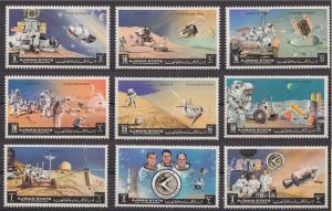 AJMAN STATE, APOLLO 15 / SPACE, MNH SET FROM 1972