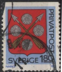 Sweden 1534 (used) 1.80k arms of Narke (1985)