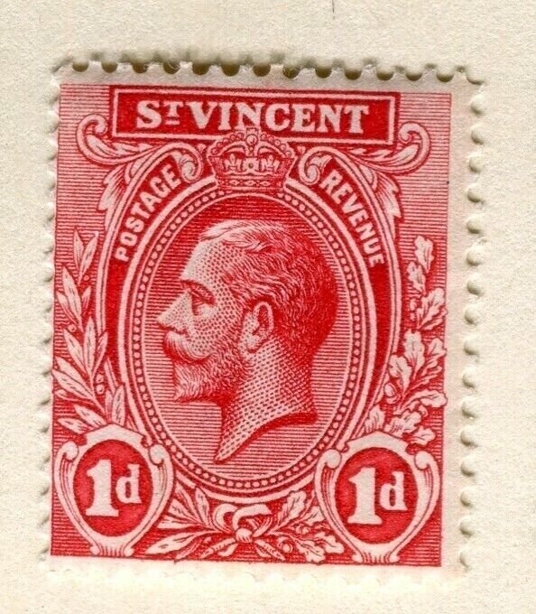 ST. VINCENT; 1913 early GV issue fine Mint hinged 1d. value