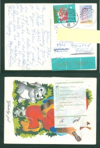 Denmark. Christmas Card 1980. 2 Cancels. Not Delivered  Unknown On Address