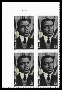 PCBstamps   US #4464 PB $1.76(4x44c)Oscar Micheaux, Black Heritage, MNH, (1b)