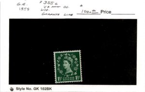 Great Britain, Postage Stamp, #355c Graphite Mint LH, 1959 (AB)