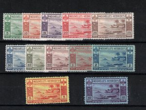 New Hebrides #55 - #66 Very Fine Never Hinged Set