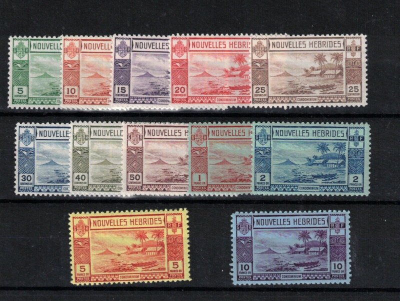 New Hebrides #55 - #66 Very Fine Never Hinged Set