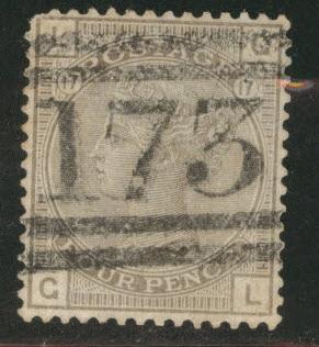 Great Britain Scott 84, 1880 Victoria 4p Plate 17  CV$65