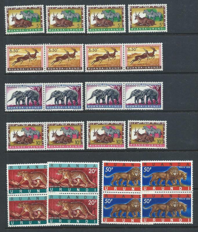 Ruanda-Urundi 137-41, MNH wholesale stock of 4, see description.  2014 CV $39.00