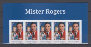 (J) USA Sc#5275 Mister Rogers Strip of 5   Forever Stamp MNH