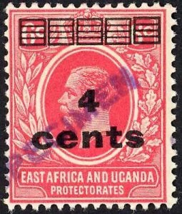 KUT SG64s KGV 4c on 6c Scarlet opt Specimen locally U/M Cat 65++ pounds