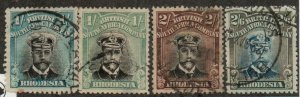 Rhodesia 130, 130a, 131, 132 Used