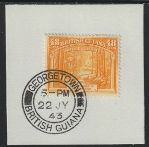 Br GUIANA 1938 KG6  48c on piece with MADAME JOSEPH  POSTMARK