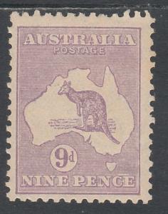 AUSTRALIA 1929 KANGAROO 9D SMALL MULTI WMK 