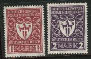 Germany Scott 212-213 MH* short set of stamps