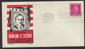 US 965 Harlan Stone 1948 Cachet Craft Pencil FDC