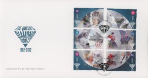 Guernsey 1154-59 FDC cover QEII diamond jubilee (2110 139)