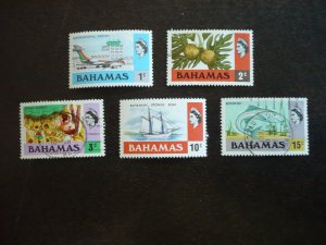 Stamps - Bahamas - Scott#313-315,321,324-Mint Hinged & Used Part Set of 5 Stamps