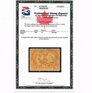 GENUINE CANADA SCOTT #51 VF USED PSE CERT 1897 JUBILEE ISSUE - ESTATE SALE