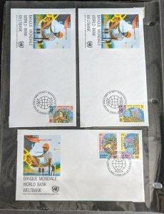 EDW1949SELL : U.N. Specialized collection of 1988-1991 mainly FDC issues.