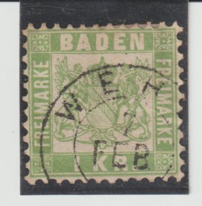 Baden Scott # 26 Used 1868  Catalogue $9.00