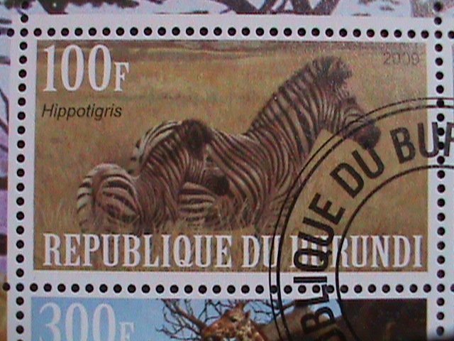 BURUNDI-2009- AFRICA ENDANGER WILD ANIMALS- CTO SHEET VERY FINE-