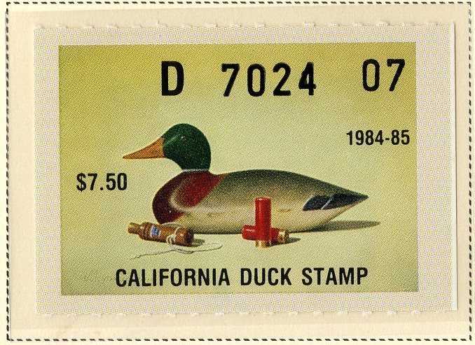 US CA14 CALIFORNIA STATE DUCK STAMP 1984 MNH SCV $10.00 BIN $5.00