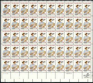 American Red Cross Sheet of Fifty 15 Cent Postage Stamps Scott 1910