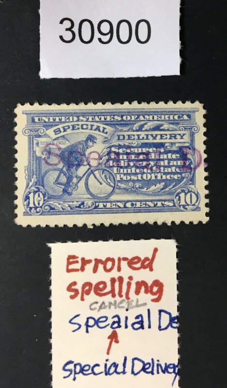 US STAMPS # E11 USED CANCEL ERROR LOT #30900