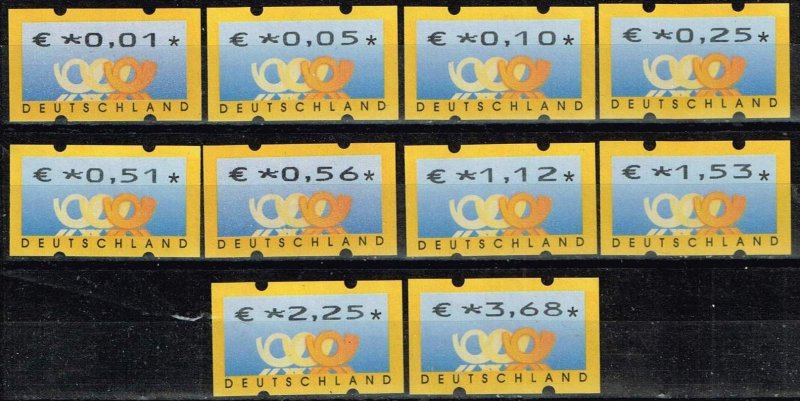 Germany 2002,Sc.# MNH complete set of Vending machine stamps, Michel# ATM4.1