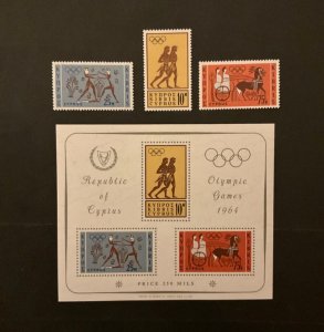 Stamps Cyprus Scott #241-243a never hinged