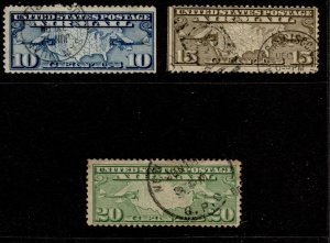 US Stamps #C7 -C9 Used