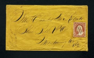 # 26 on cover from Greensburgh, PA, DPO, to Blue Bell, PA dated 1-11-1850's