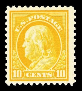 Scott 510 1917 10c Orange Yellow Franklin Perf 11 Issue Mint F-VF OG NH Cat $34