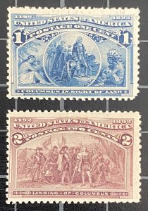 US Stamps - SC# 230 & 231 - MOGH - Final Markdown - SCV $26.50