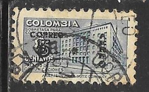 Columbia C227: 5c on 8c Ministry of Posts and Telegraphs, used, F-VF