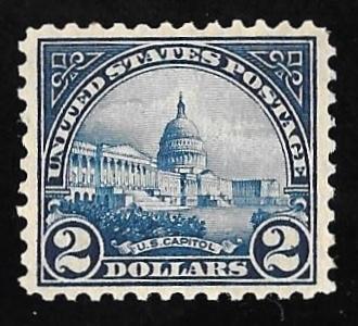 572 2 Dollars U.S. Capitol Blue Stamp mint OG NH EGRADED VF-XF 86