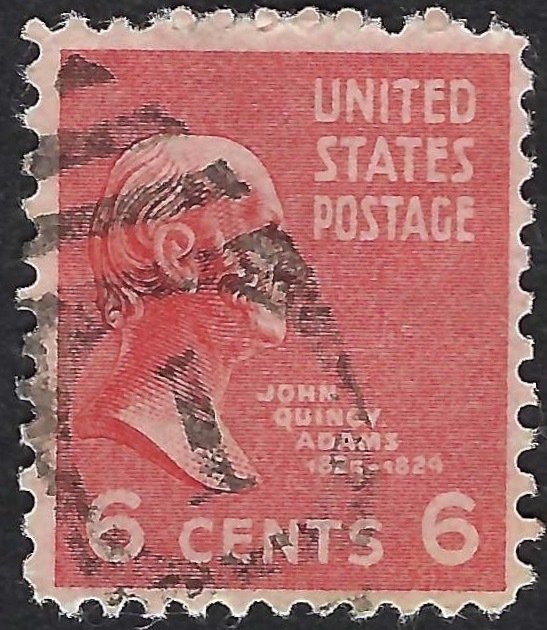 United States #811 6¢ John Quincy Adams. (1938). Used.
