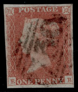 GB QV SG9, 1d pale red-brown PLATE 116, USED. Cat £40. EB