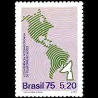 BRAZIL 1975 - Scott# 1415 Telecom. Set of 1 NH