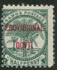 Samoa SC# 31  Palm Trees 1/2p o/p PROVISIONAL GOVT  MH