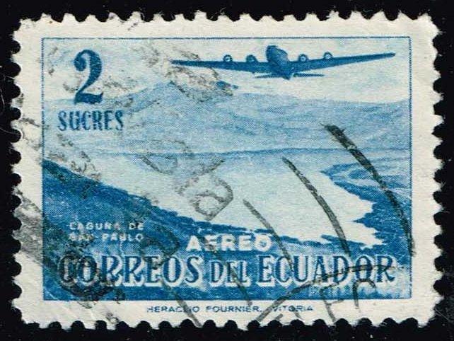 Ecuador #C268 Plane over San Pablo Lagoon; Used (0.25)