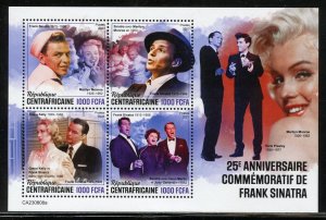 CENTRAL AFRICA 2023 25th MEMORIAL OF FRANK SINATRA SHEET MINT NH