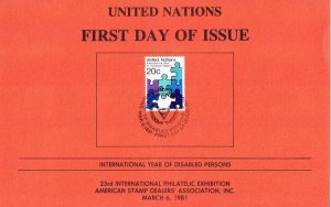 UN 1st Day Ceremony Program International Year of Disabled Persons ASDA Show '81