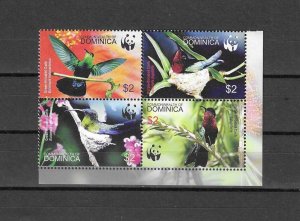 DOMINICA 2005 WWF SG 3412/5 MNH