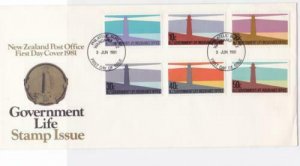 New Zealand 1981 government insurance lighthouses  stamps cover R19925