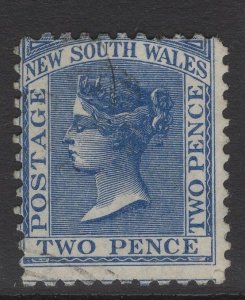 NEW SOUTH WALES SG209a 1884 2d PRUSSIAN BLUE p11x12 USED 