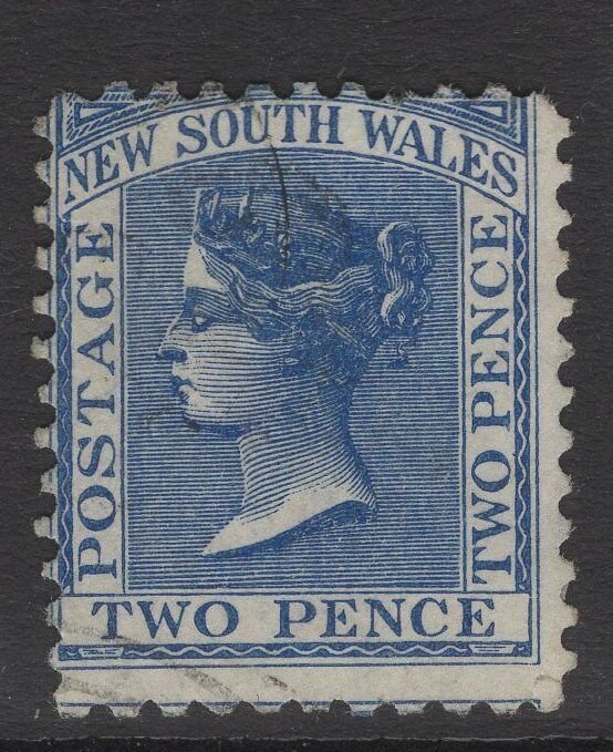 NEW SOUTH WALES SG209a 1884 2d PRUSSIAN BLUE p11x12 USED 