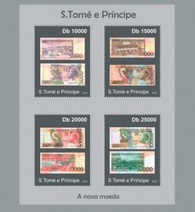 SAO TOME E PRINCIPE 2010 SHEET CURRENCY OF SAO TOME PRINCIPE BANKNOTES st10613a