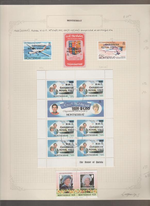 Montserrat Used Stamp Collection